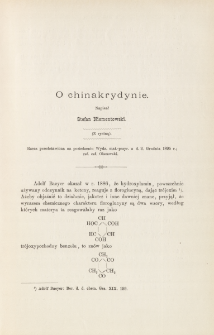 O chinakrydynie
