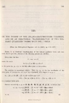 On the Porism of the In-and-circumscribed Triangle, and on an irrational Transformation of two Ternary Quadratic Forms each into itself