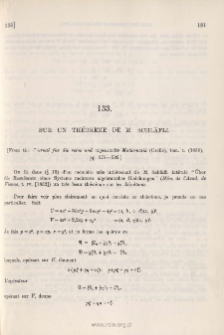 Sur un Th&eacute;or&egrave;me de M. Schl&auml;fli