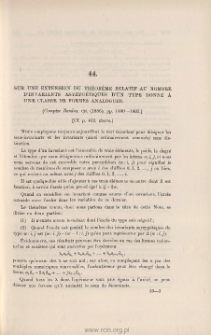 Sur une extension du th&eacute;or&egrave;me relatif au nombre d'invariants asyzyg&eacute;tique d'un type donn&eacute; &agrave; une classe de formes analogues