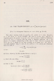 On the Transcendent gd u=1/i log tan (1/4π+1/2 ui)