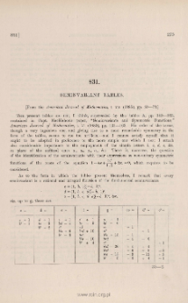 Seminvariant tables