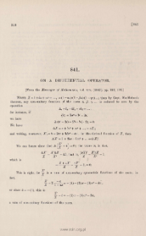 On a differential operator