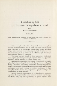 O rozchodzeniu się drgań podczas trzęsień ziemi