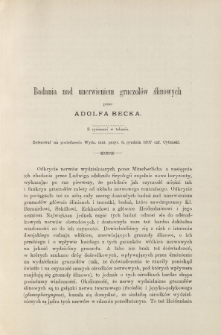 Badania nad unerwieniem gruczoł&oacute;w ślinowych