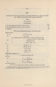 Integration of Partial Differential Equations by the Calculus of Variations. (1836)