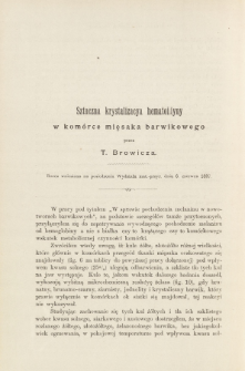 Rozprawy Akademii Umiejętności. Wydział Matematyczno-Przyrodniczy.