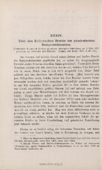 &Uuml;ber den Zellerschen Beweis des quadratischen Reziprozit&auml;tssatzes