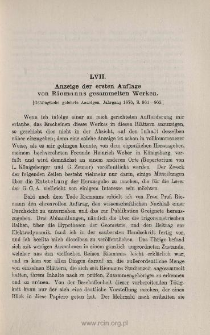 Anzeige der ersten Auflage von Riemanns gesammelten Werken