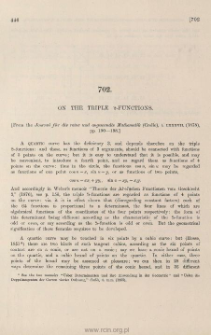 On the triple &thetasym;-functions