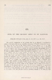 Note on the Geodesic Lines on an Ellipsoid