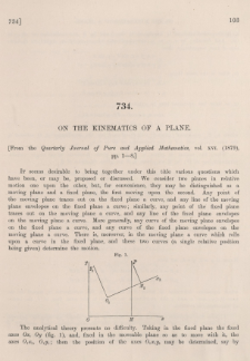 On the kinematics of a plane
