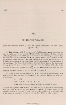 On Pfaff-invariants