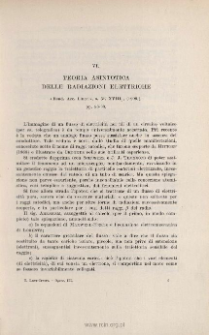 Teorie asintotica delle radiazioni elettriche. « Rend. Acc. Lincei », ser. 5ª, vol. XVIII1 (1901)1, pp. 83-93