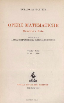 Opere matematiche : memorie e note. Vol. 3, 1908-1916 / Spis i dodatki