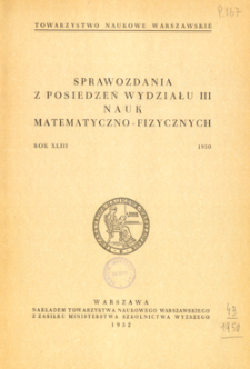 Sprawozdania z Posiedzeń Wydziału 3 Nauk Matematyczno-Fizycznych. Rok 43.