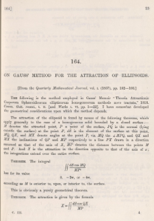 On Gauss' method for the attraction of ellipsoids