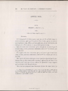 Fermat &agrave; Pascal > 1654