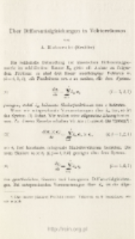 Über Differentialgleichungen in Vektorräumen