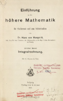Einführung in die höhere Mathematik : für Studierende und zum Selbststudium. Bd. 3, Integralrechnung