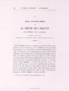 &Eacute;CRIT ANONYME IN&Eacute;DIT SUR LA CHUTE DES GRAVES; SON ATTRIBUTION A FORMAT.