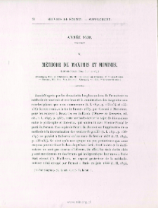 MÉTHODE " DE MAXIMIS ET MINIMIS ". INÉDIT DE FERMAT