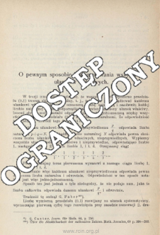 O pewnym sposobie ponumerowania wszystkich ułamk&oacute;w właściwych