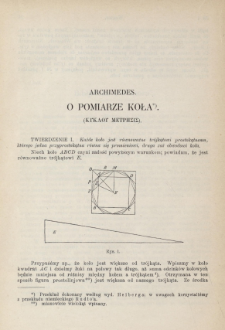 O pomiarze koła