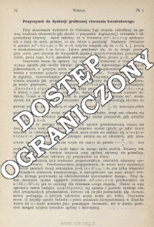 Przyczynek do dyskusji graficznej r&oacute;wnania kwadratowego