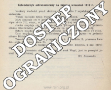 Kalendarzyk astronomiczny na miesiącwrzesień 1912 r.