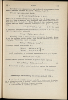 Kalendarzyk astronomiczny na miesiąc grudzień 1912 r.