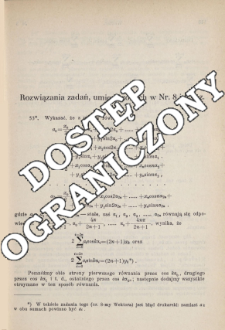 Rozwiązania zadań, umieszczonych w Nr. 8 i 9 r. z.