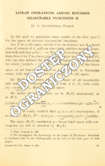 Linear operations among bounded measurable functions II