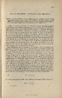 Sur un problème d'activation par diffusion, J. de Physique et Radium, 1934, 5, 57
