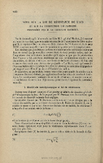 Note sur la loi de résistance de l'air et sur la correction d'élasticité proposée par M. lecapitaine Darrieus, Mémorial de l'Artillerie francaise, 1922, 2, p. 253