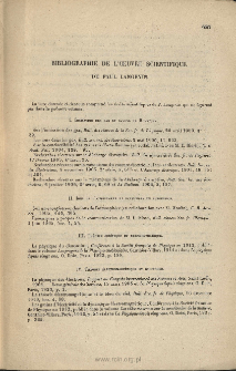 Bibliographie de l'æuvre scientifique de Paul Langevin