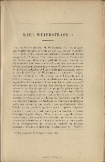 Karl Weierstrass