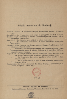 Książki nadesłane do redakcji