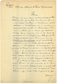 [Letters of J&oacute;zef Hoene-Wroński to Prince Adam Czartoryski]
