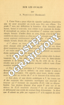 Sur les ovales