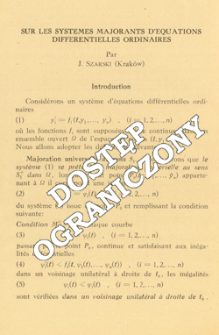 Sur les systèmes majorants d'équations différentielles ordinaires