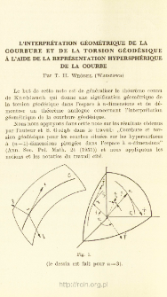L'interprétation géométrique de la courbure et de la torsion géodésique à l'aide de la représentation hypersphérique de la courbe