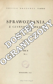 Sprawozdania z Czynności i Prac. Rok II. Nr 4