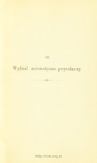 Sprawozdania z Posiedzeń, Wydział matematyczo-przyrodniczy. Rok 1895