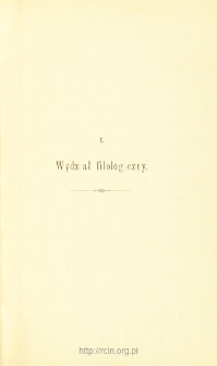 Sprawozdania z Posiedzeń, Wydział filologiczny. Rok 1895
