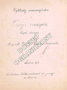 Teorya mnogości. Cz. 2