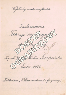 Zastosowania teoryi mnogości do analizy
