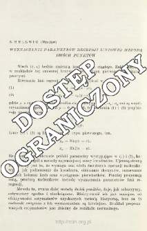 Wyznaczanie parametr&oacute;w regresji liniowej metodą dw&oacute;ch punkt&oacute;w