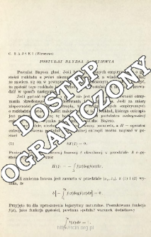 Postulat Bayesa a entropia