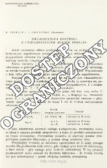 Dwustopniowa kontrola z uwzględnieniem błęd&oacute;w pomiaru